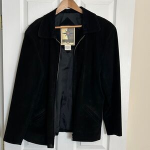 Black Leather/Suede Jacket Size XL